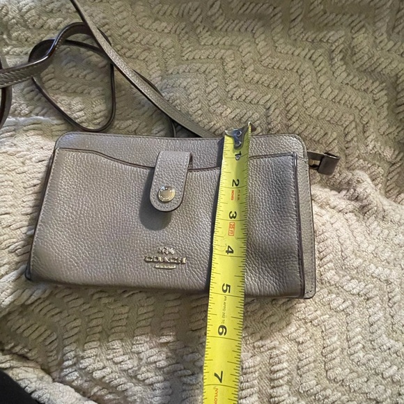 Coach Gray Crossbody Bag with Pebbled Leather - Picture 8 of 13